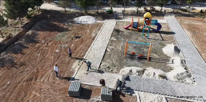 Elbistan Orhangazi Mahallesi’ne Çocuklar İçin Yeni Park İnşaatı Başladı